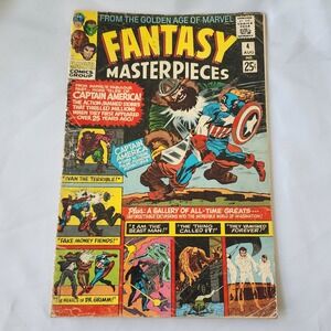 Fantasy Masterpieces #4 Marvel Comic Book‎ Captain America 1966 Golden Age Rare